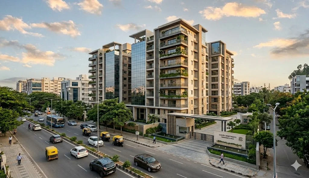 Master plan of the 33-acre Godrej Bannerghatta project featuring high-rise towers, a 6-acre dense forest zone, and a 70,000 sq ft clubhouse.